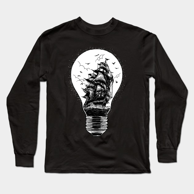 Oceans Current Long Sleeve T-Shirt by Pocket Puss